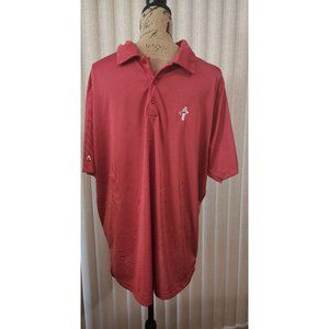 Antigua -Red/White Striped Men's Golf Polo EUC  - XL - Excellent Used Condition